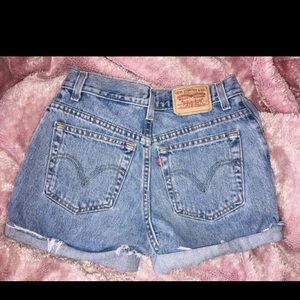 Levi’s ripped shorts